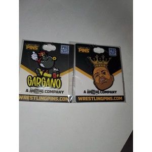 Lot Of 2 Pro Wrestling Crate Exclusive Lapel Pins Eddie Kingston And Gargano